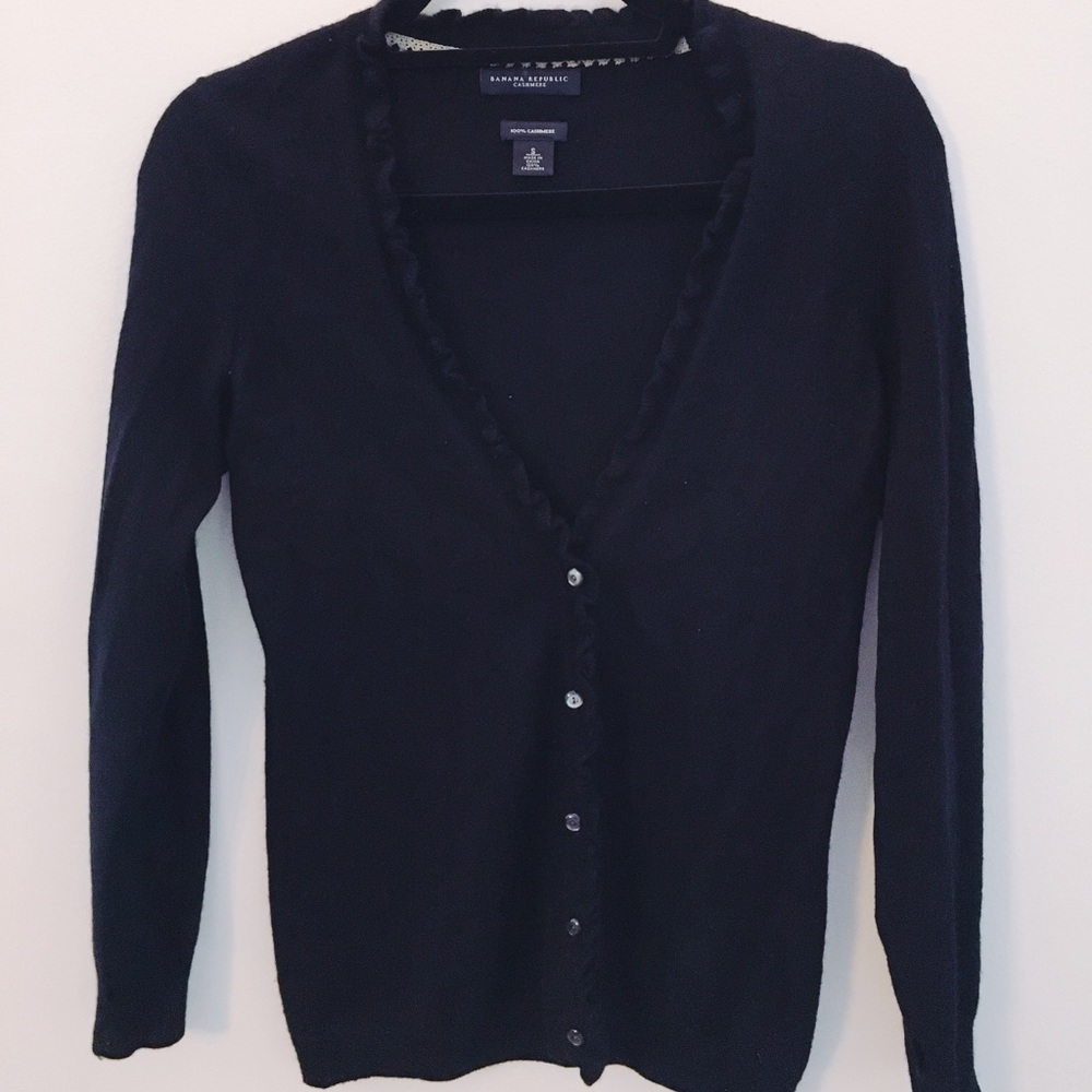 Banana Republic black cashmere cardigan